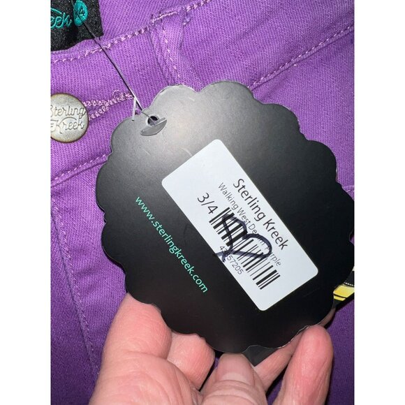 NWT Western Sterling Kreek Purple Flared Jeans Size 3/4 Cotton/Spandex Stretch - Picture 8 of 14
